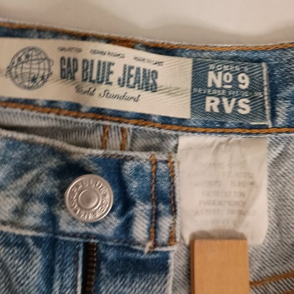 Gap Y2K Vintage No 9 Reverse Fit High Rise Light Blue Denim Jeans Women’s 10 - Picture 5 of 16